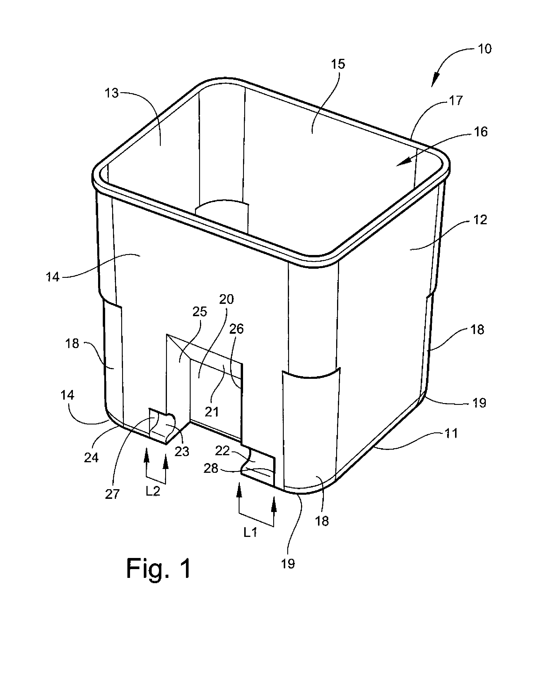 Insert for a rollout type waste container and waste container assembly