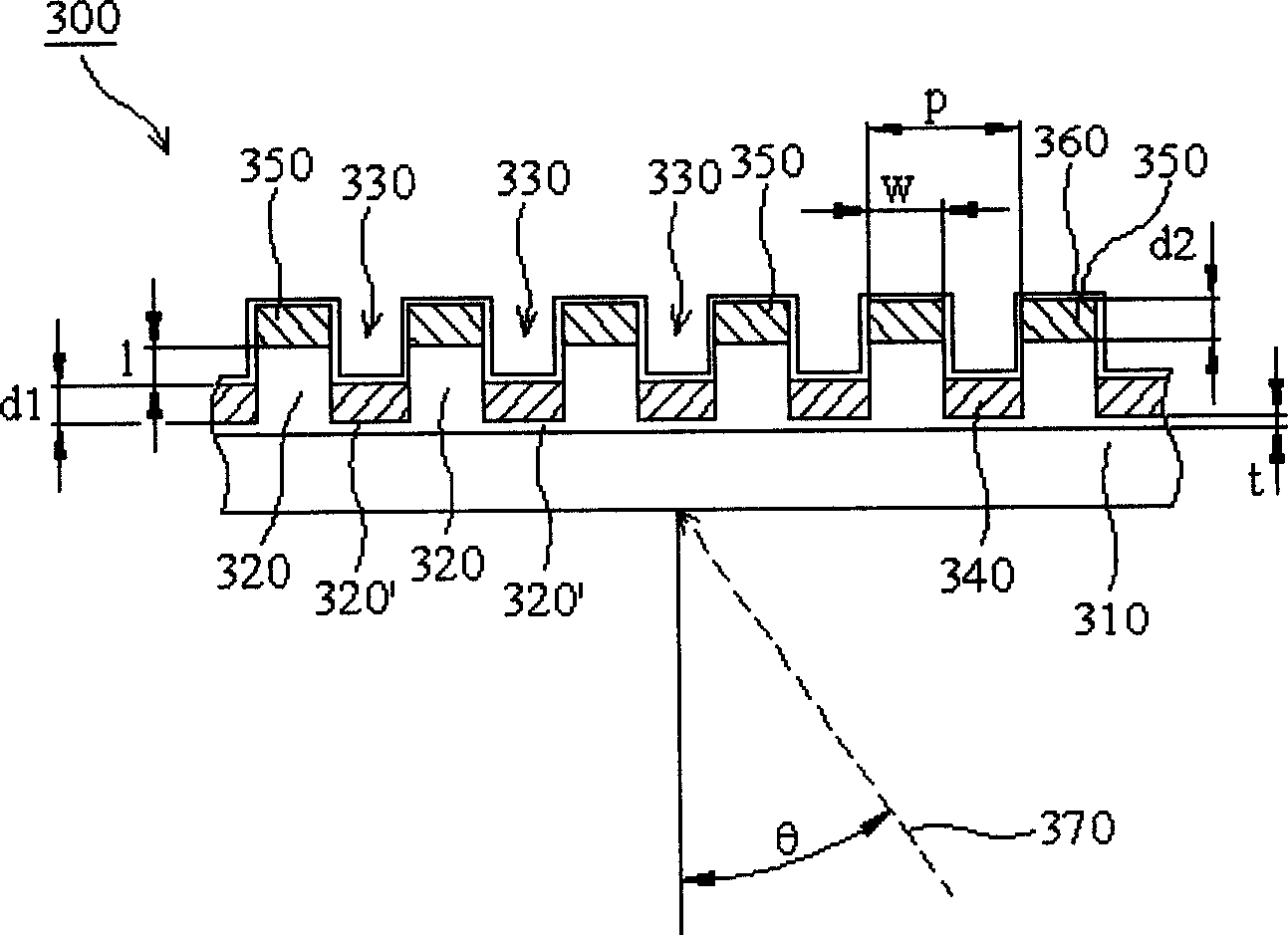 Polarized light assembly with double metallic layer grating and manufacturing method thereof