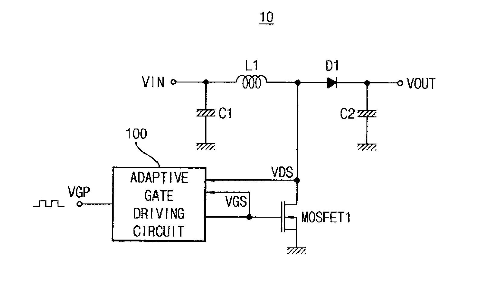 Circuit for driving gate of power mos transistor