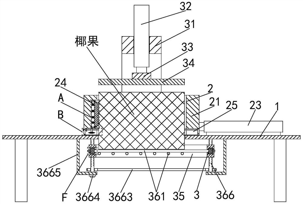 Coconut quantitative dicing machine and dicing processing method