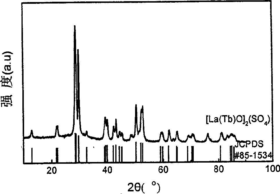 Method for synthesizing rare-earth oxide sulfate nano-grain by high-molecular gel network template