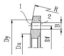 Port plate of swash plate type plunger pump and motor and matching cylinder body thereof