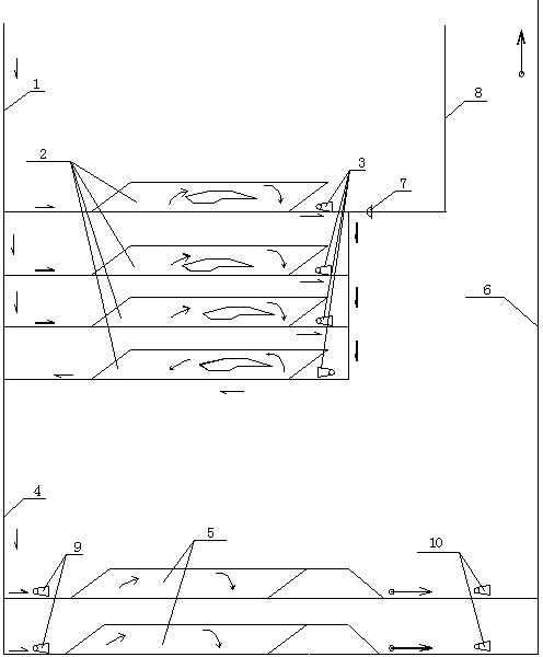 Technique for cooling deep mining area by using ground temperature of shallow goaf and waste roadway