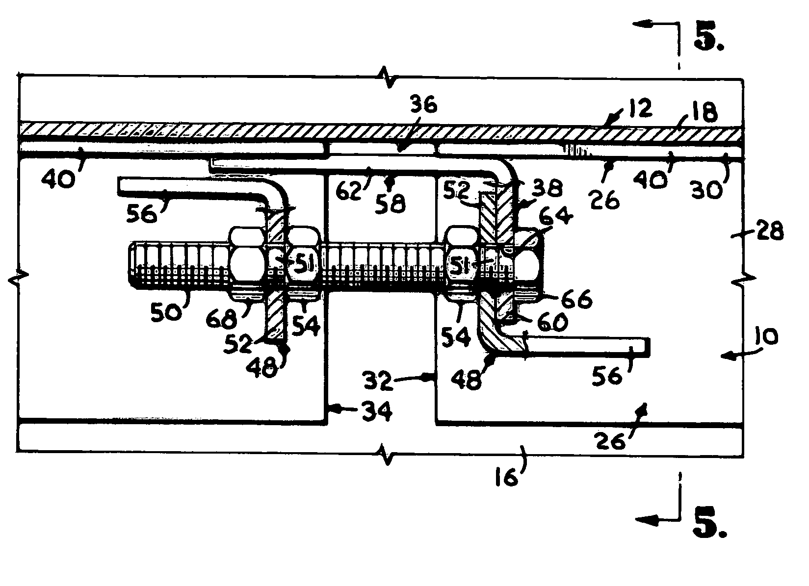 Expansion ring for mass transfer column and method employing same