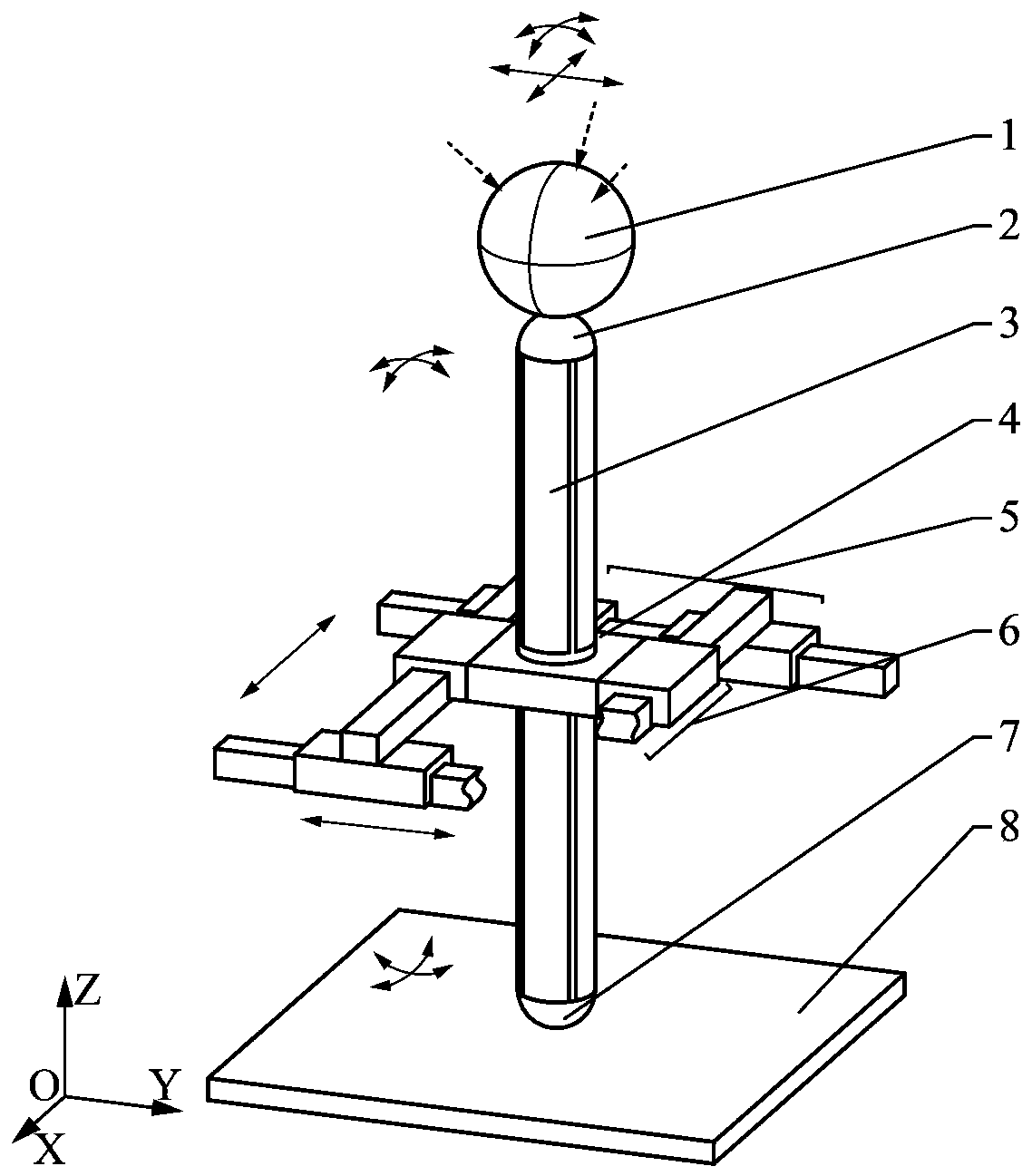 Piezoelectric-driven ultra-precise four-degree-of-freedom positioning and attitude adjustment mechanism and its excitation method