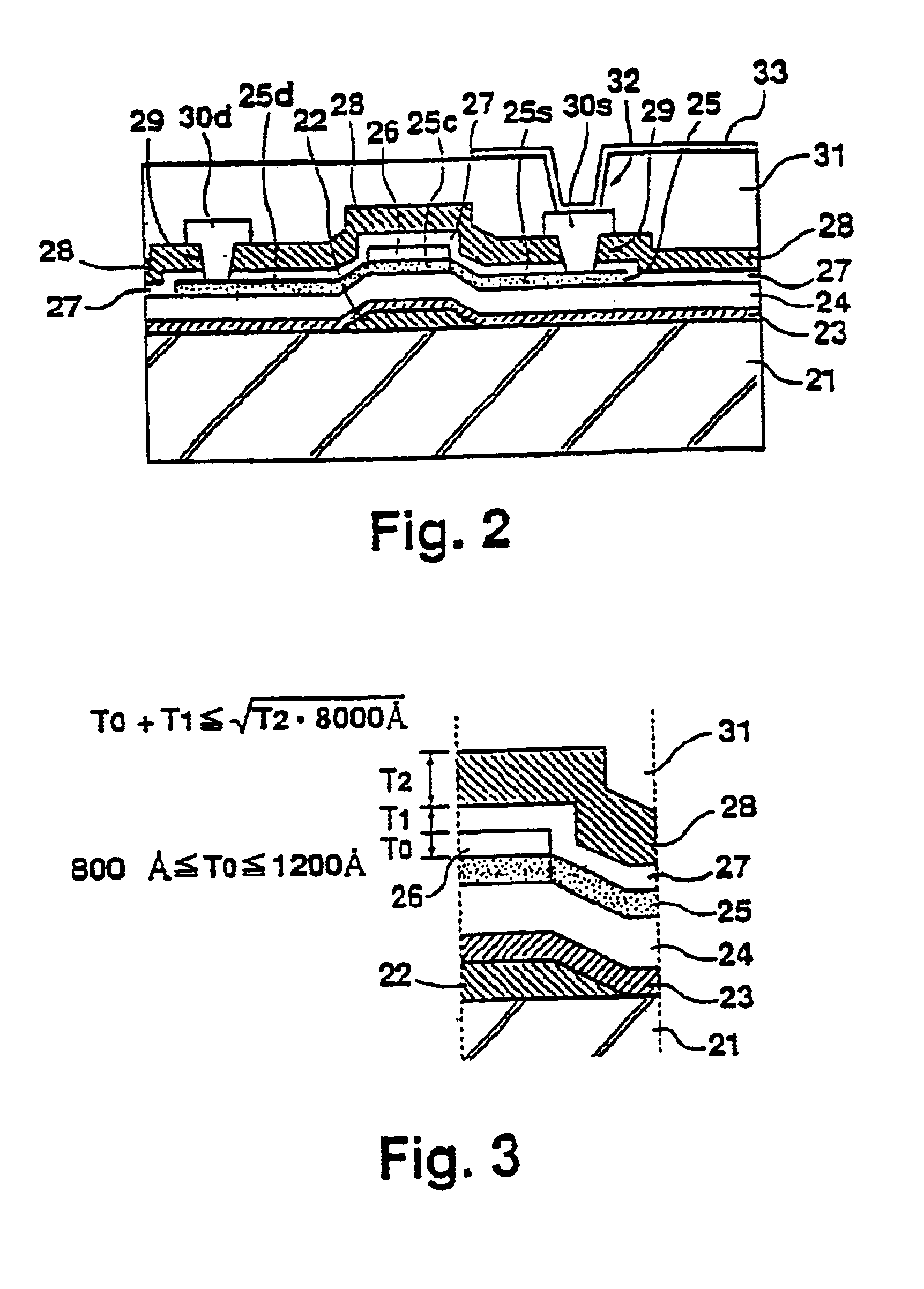Manufacturing method of thin film transistor in which a total film thickness of silicon oxide films is defined