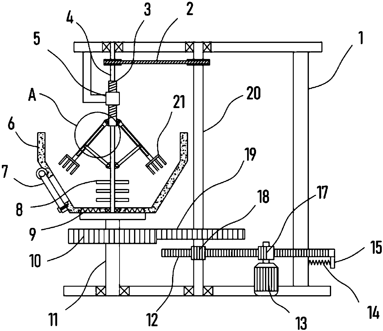 Stir-frying device for nut processing