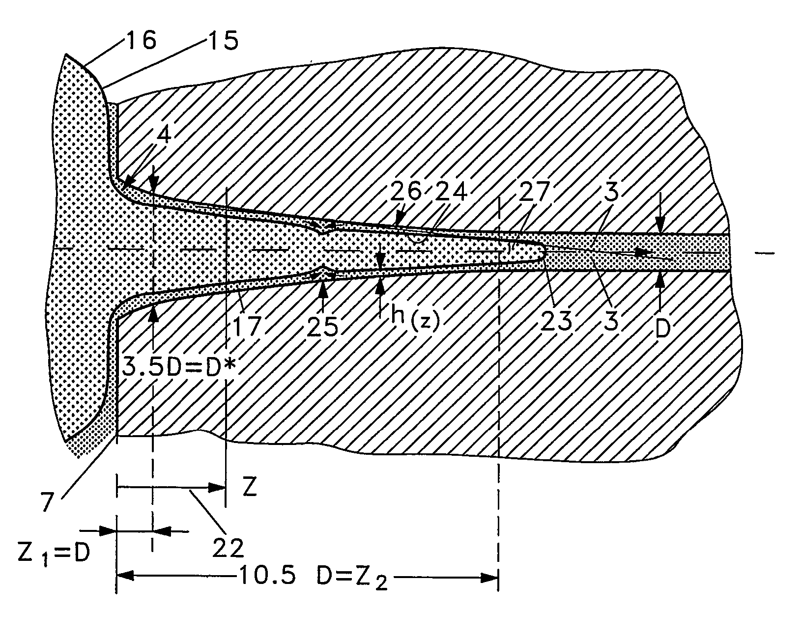 Flow restrictor and system for delivering a flow of liquid in a microcapillary