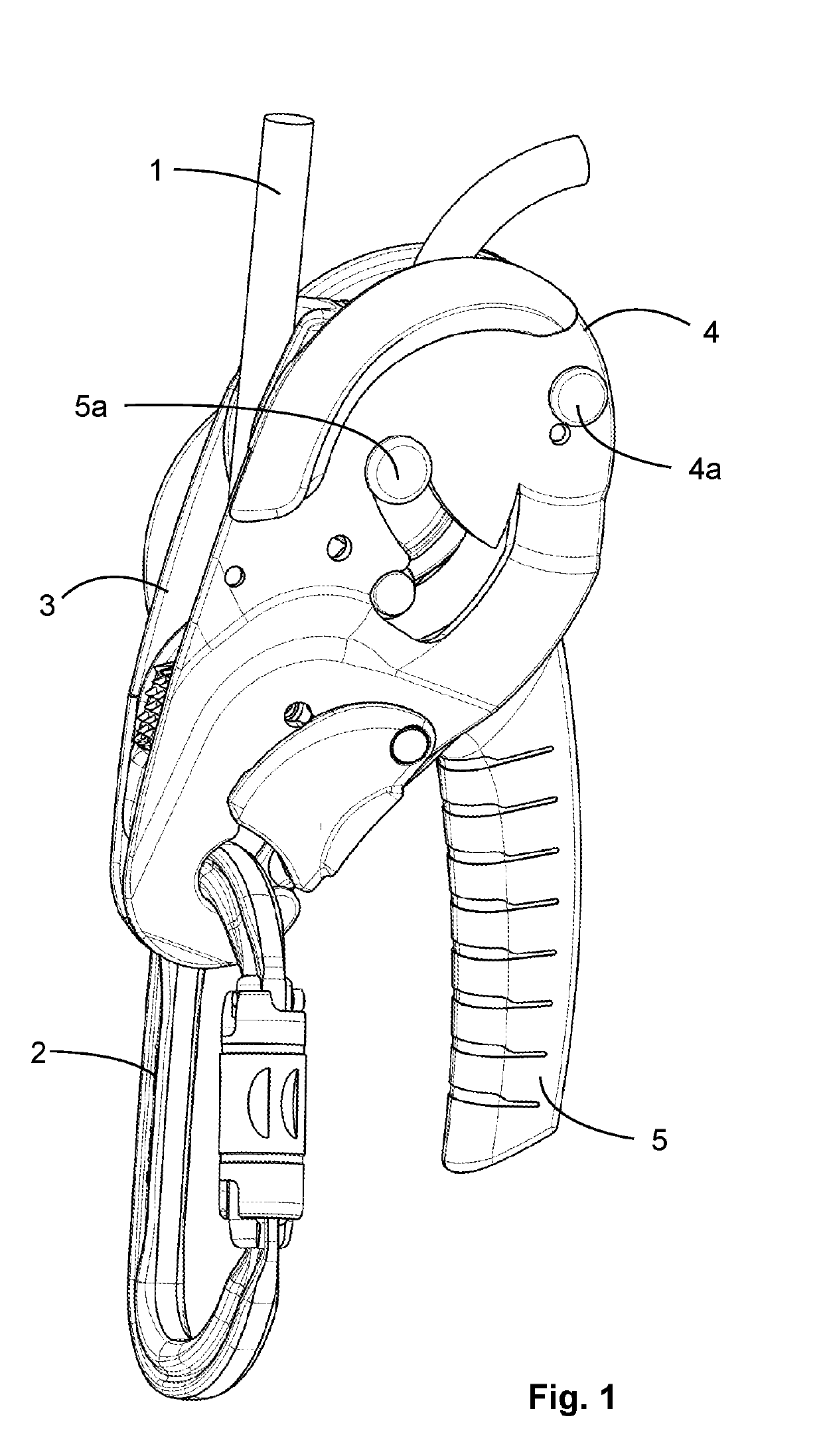 Self-locking descender with disengageable handle