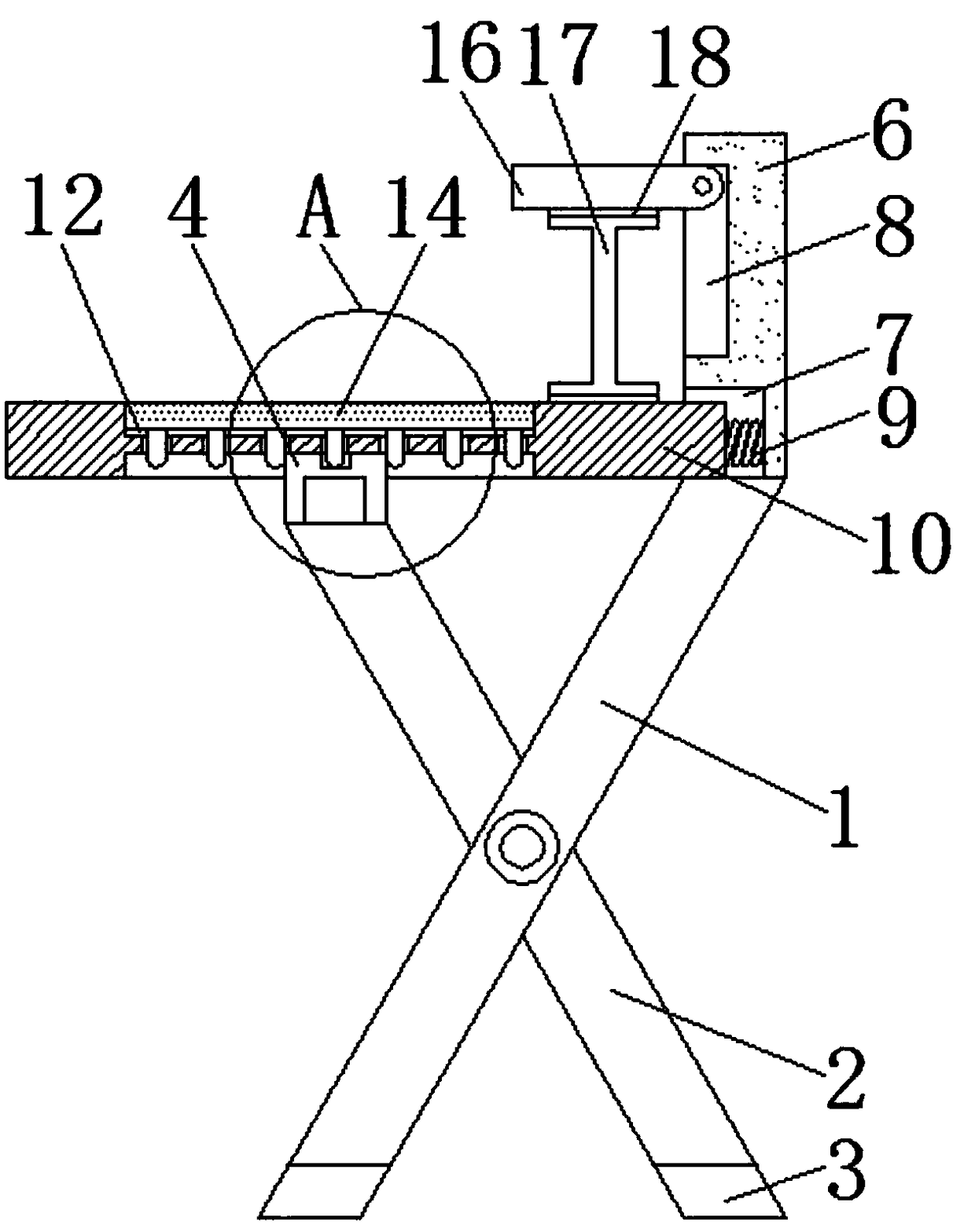 Multifunctional folding desk facilitating installation