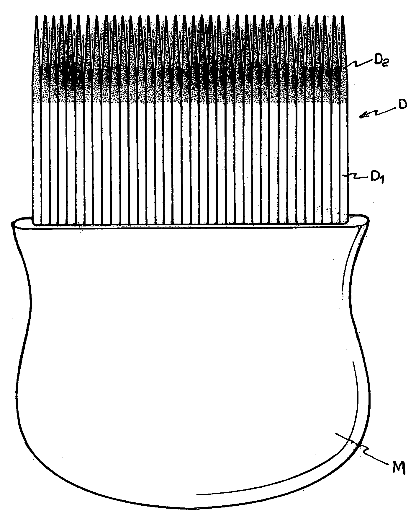 Rigid comb having microtexturized-tip teeth for hair cleaning