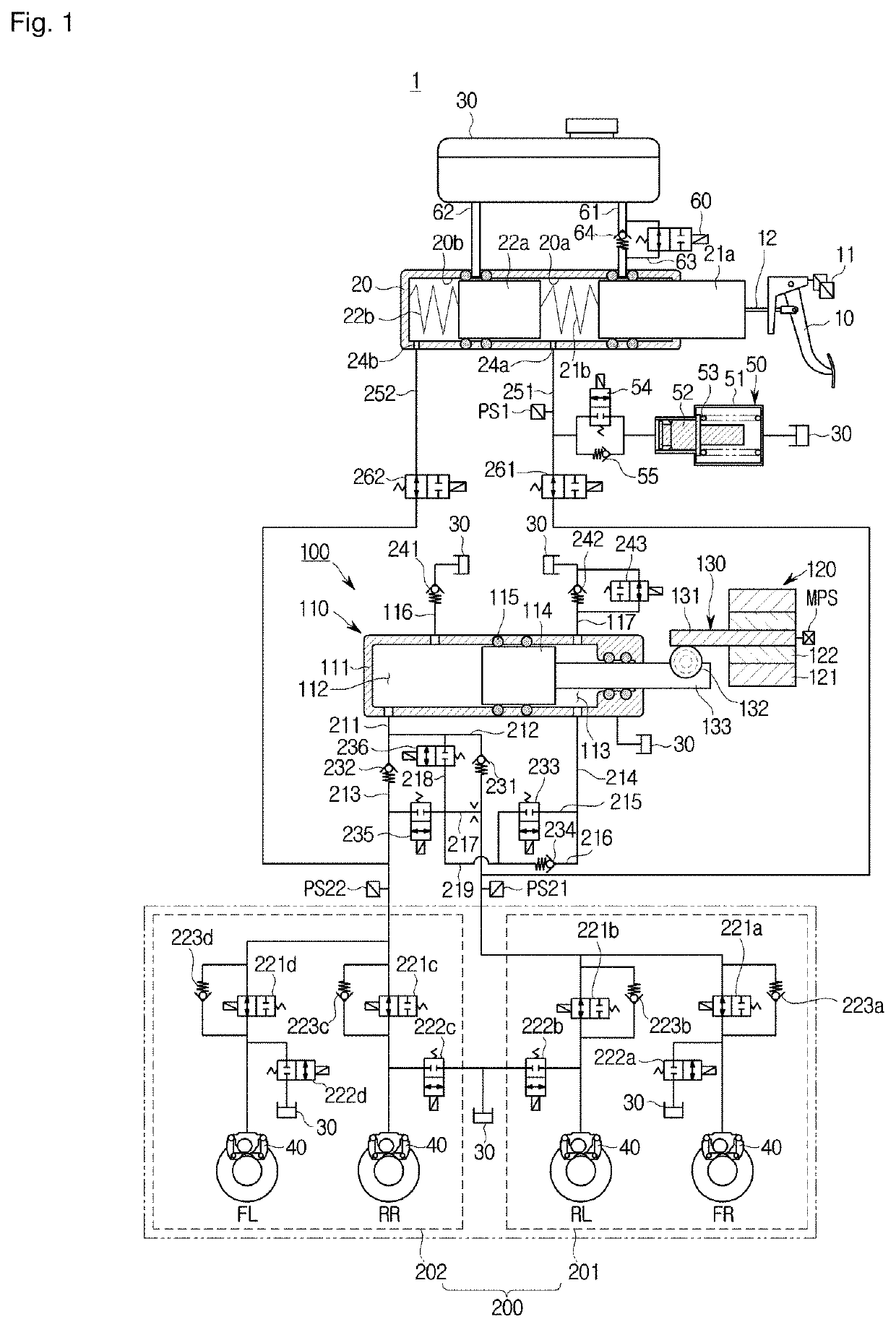 Electric brake system and operating method thereof