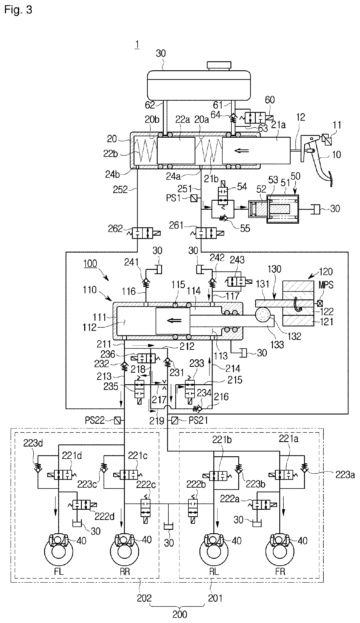 Electric brake system and operating method thereof