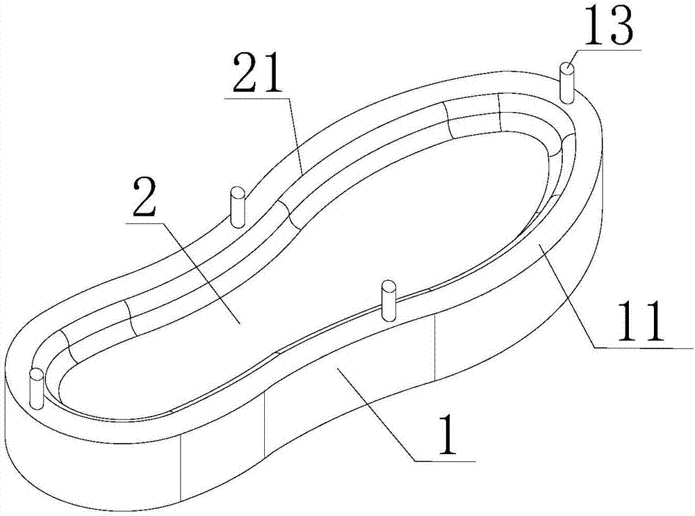 Positioning tool for gluing and bonding shoes