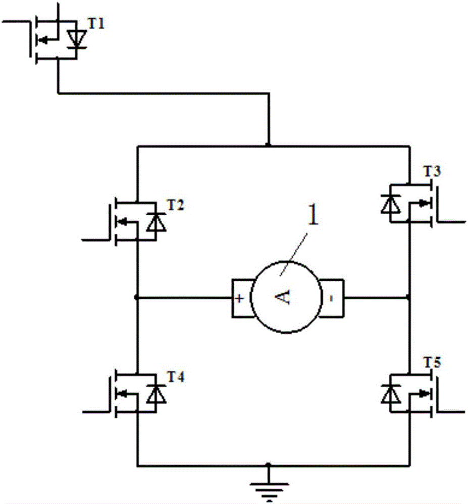 Protective device and protective method for automotive direct current brush motor of current-free sensor