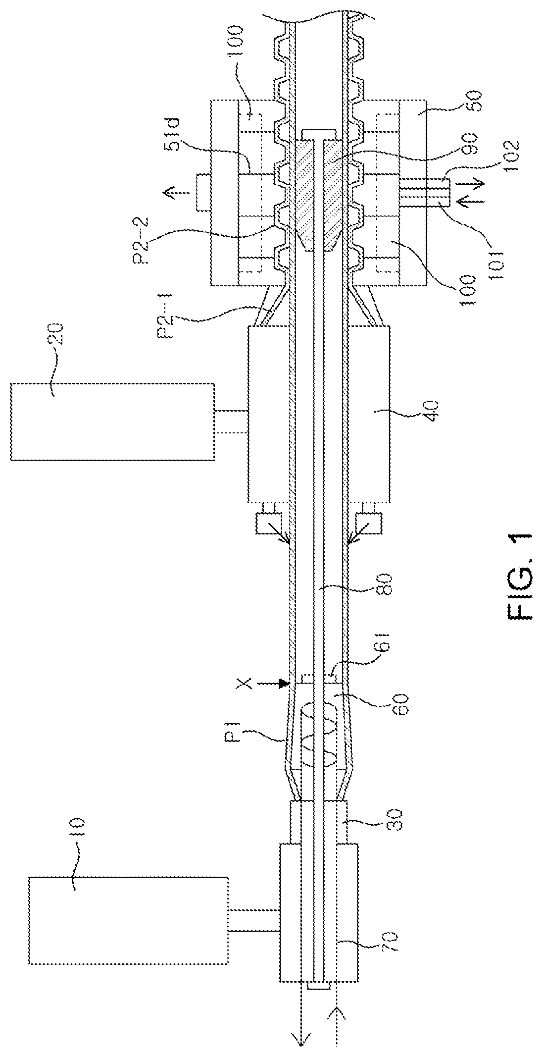 Apparatus for forming a protecting duct with integrated inner and outer walls, and the duct formed thereby