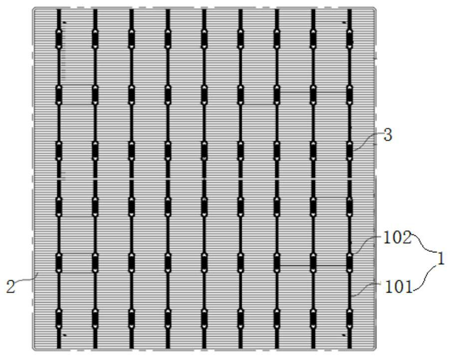 Double-sided battery back electrode and preparation method and application thereof