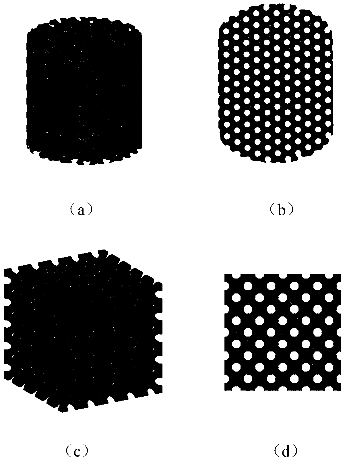 Biodegradation performance and strength controllable biological composite ceramic bracket and preparation method thereof