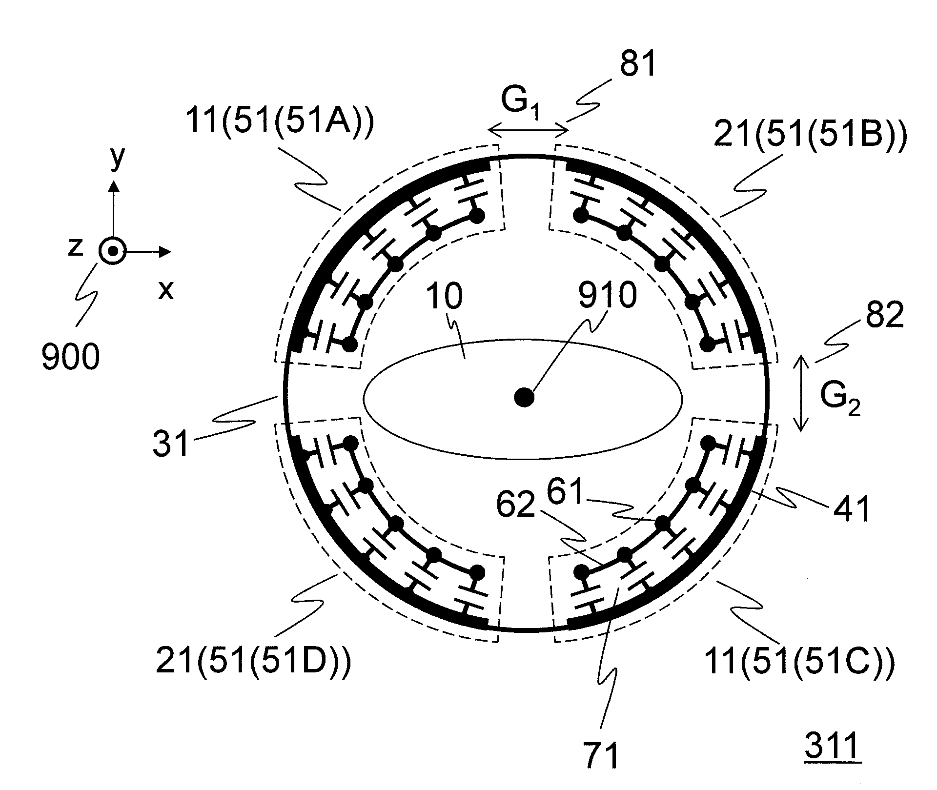 High-frequency coil and magnetic resonance imaging device employing same