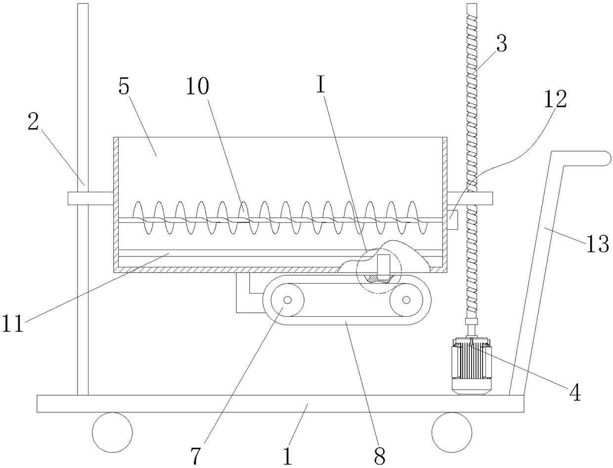 Automatic feed adding device for breeding laying hens