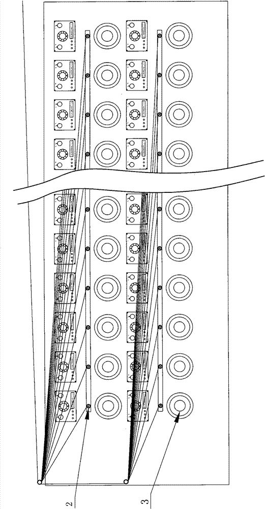 Wire-arranging mechanism of multi-head wire-rewinding machine