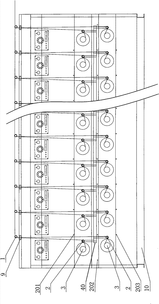 Wire-arranging mechanism of multi-head wire-rewinding machine