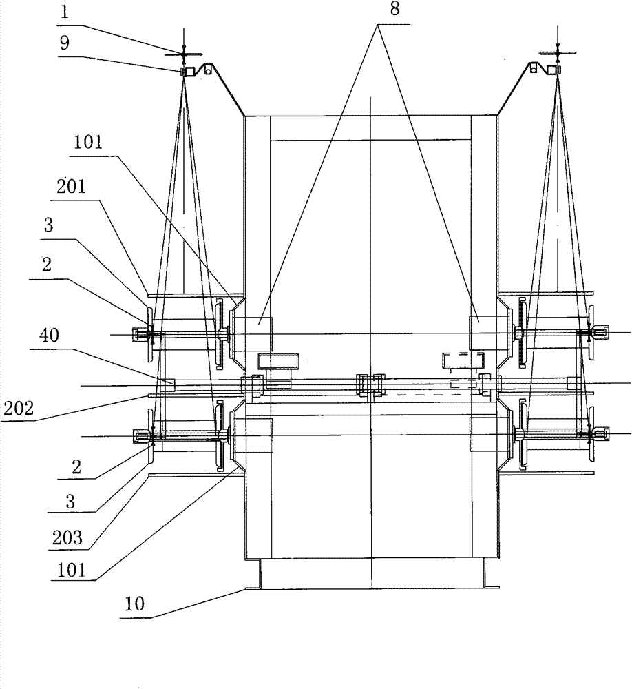 Wire-arranging mechanism of multi-head wire-rewinding machine