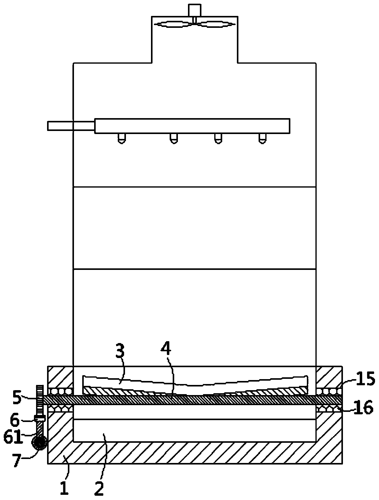 A cooling tower water tank for easy cleaning