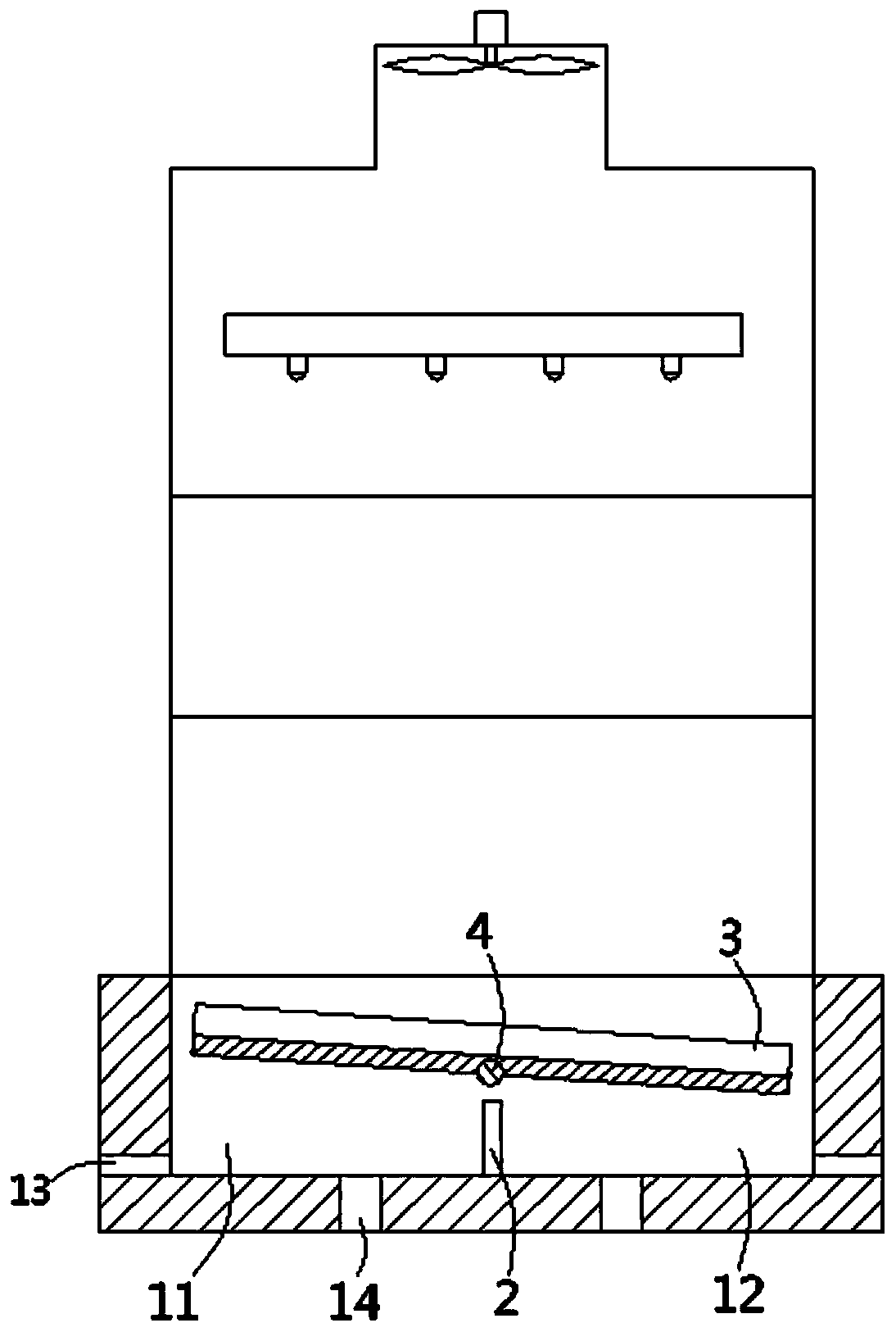 A cooling tower water tank for easy cleaning