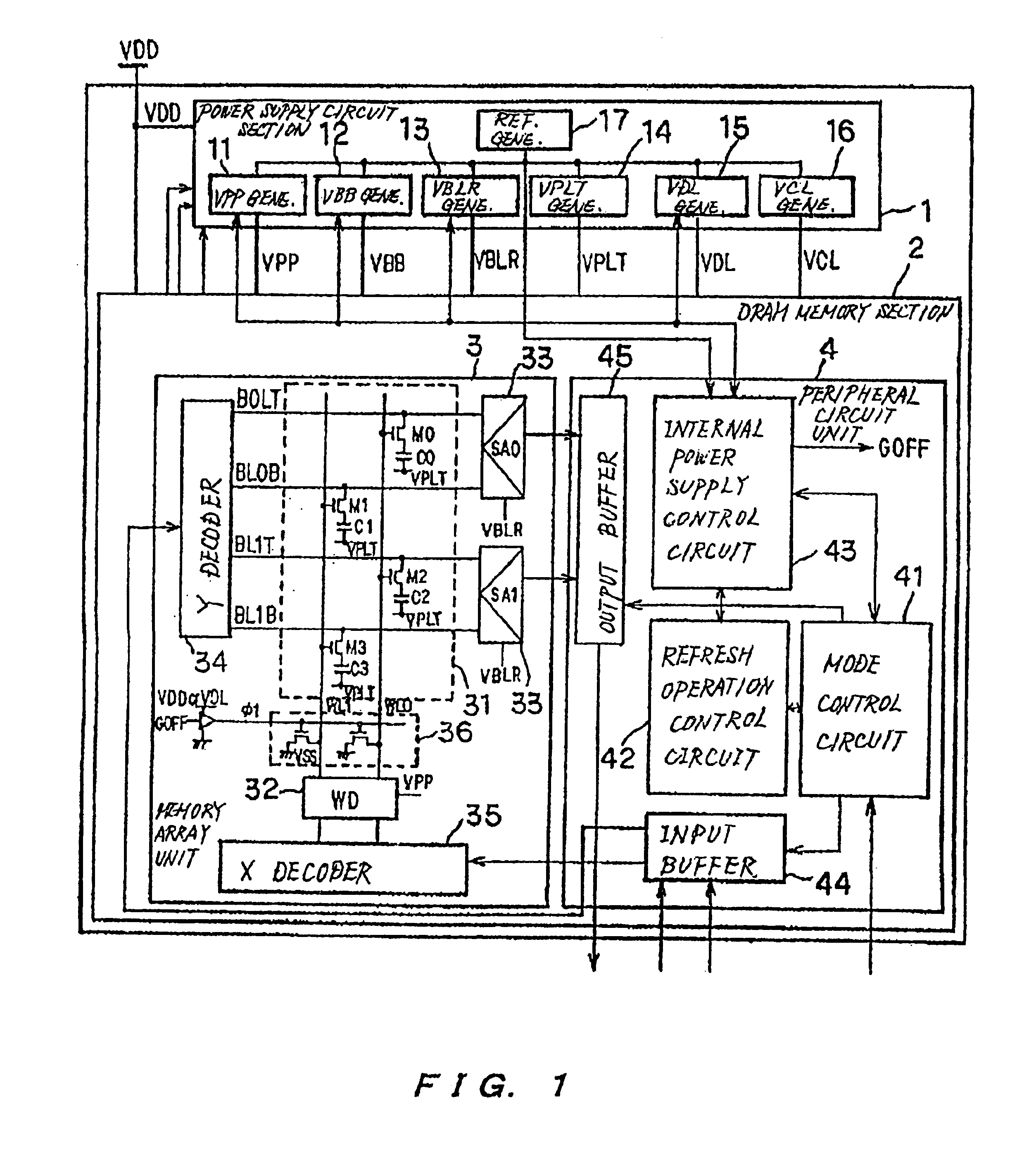 Semiconductor memory device control method and semiconductor memory device