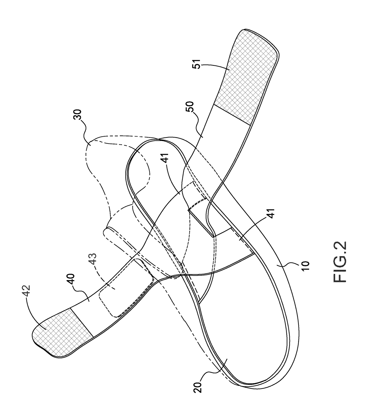 Shoe body with arch suspended support