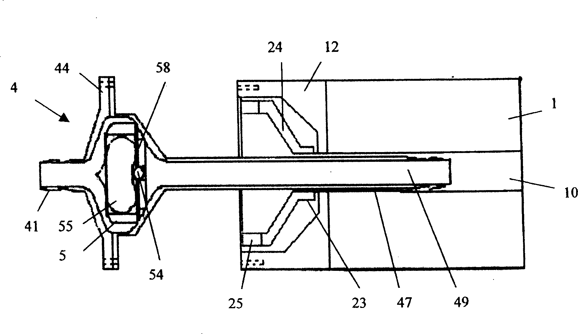 Separated axial flow pump