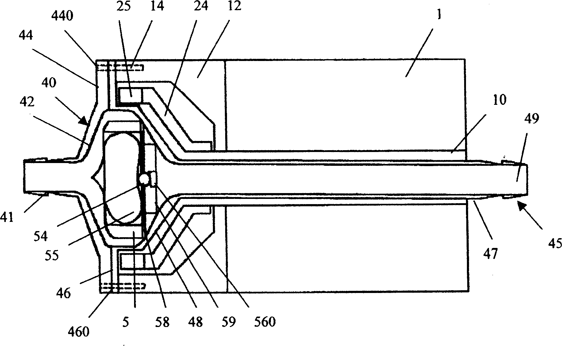 Separated axial flow pump