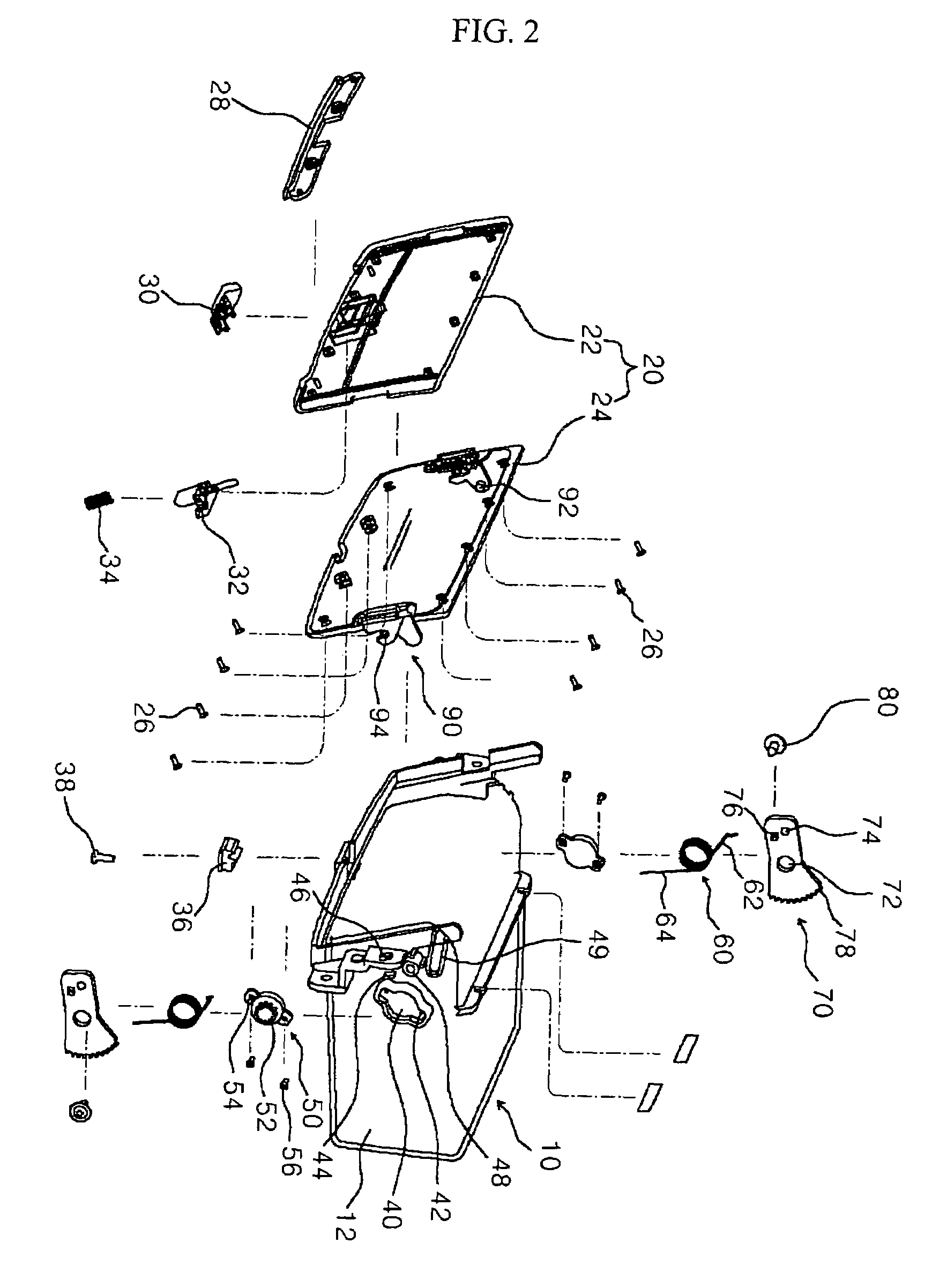 Open-type tray having a door configured to be received within an inner side thereof