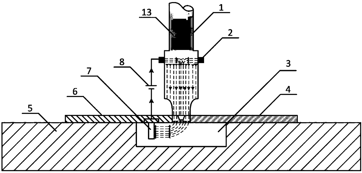 Current-carrying friction stir welding method based on adjustable current distribution