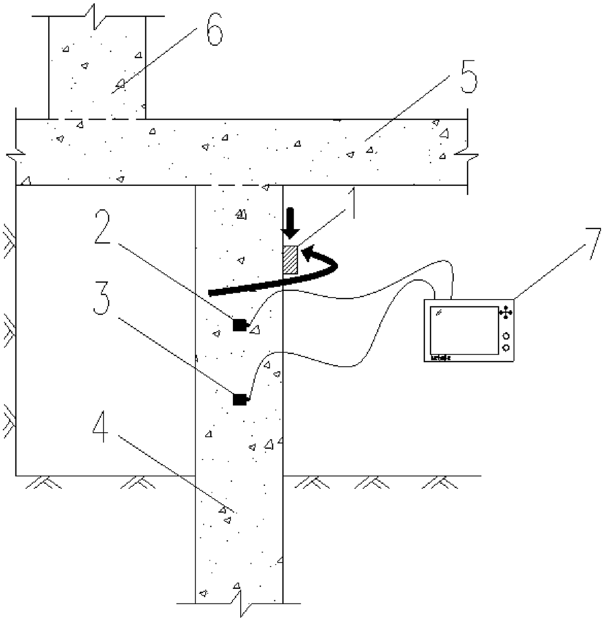 Low-strain existing foundation pile integrity detection method capable of eliminating upper structure influences