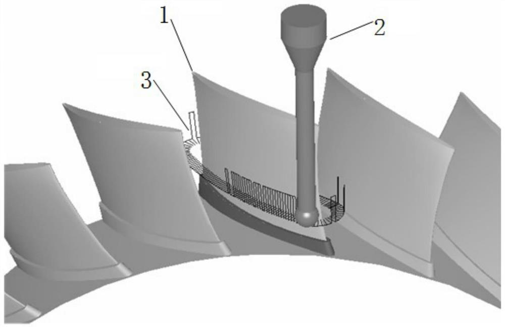 Blade section line adaptive reconstruction method based on on-machine measurement