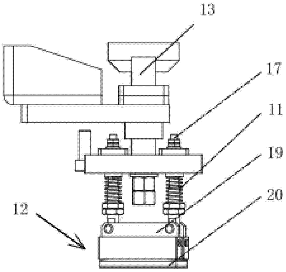 A briquetting mechanism of an abrasive belt grinder