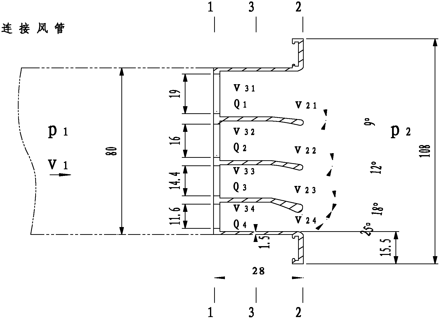 Air conditioner air supply method utilizing air port special structure to realize equal air speed and tepefaction difference
