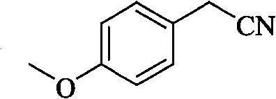 Method for preparing para methoxy phenyl acetonitrile