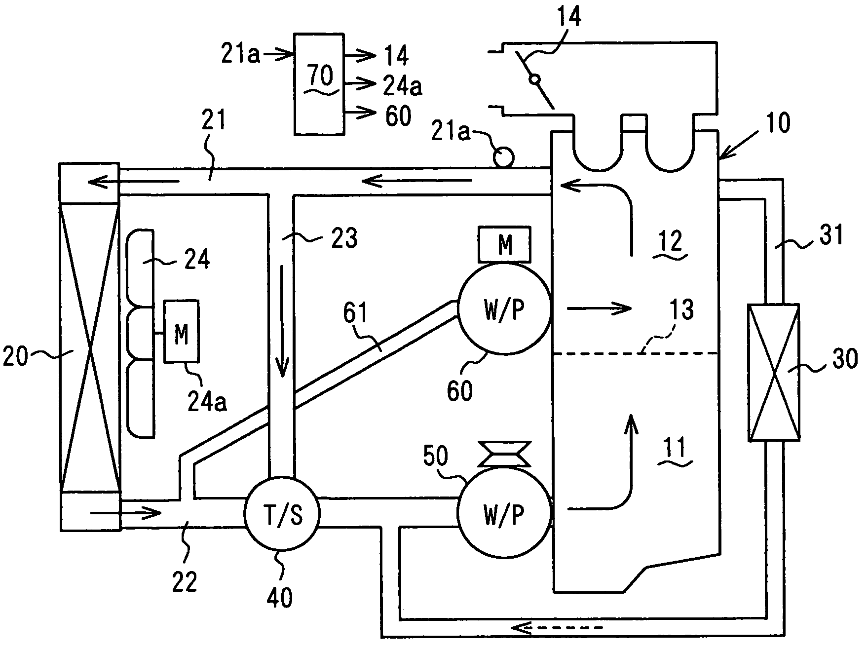 Liquid-cooling device for internal combustion engine