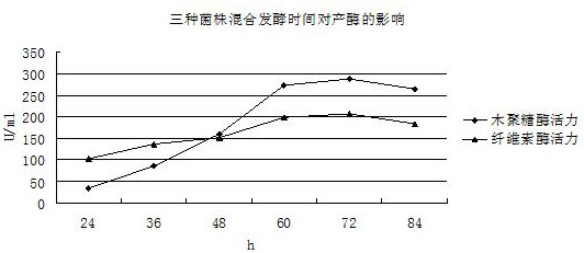 Mixed fermentation enzyme production process