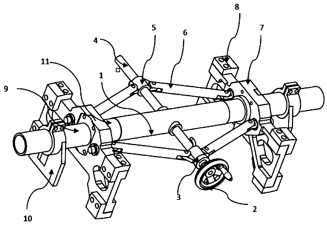 Embedded accompanying tool bridge for automobile aluminum alloy frame