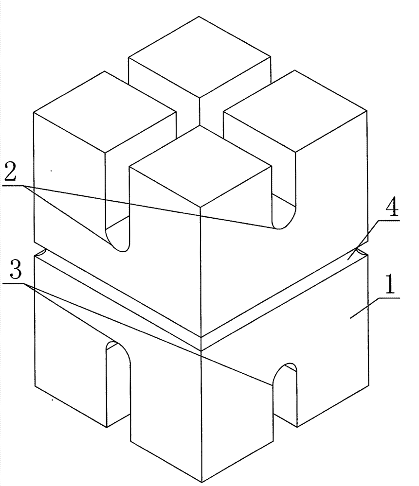 Split head used for building floor