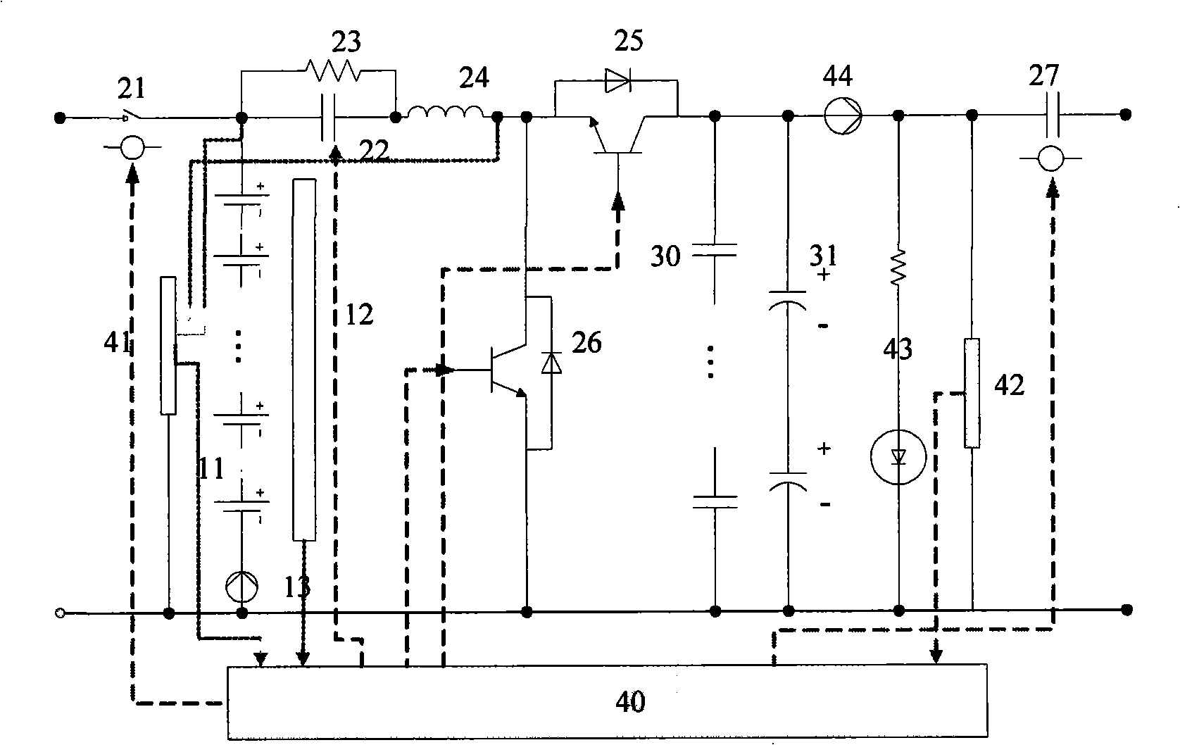 Energy management system of externally charging typed hybrid power vehicle