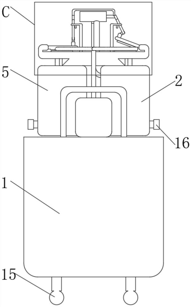 Drainage device for nursing in intensive care department