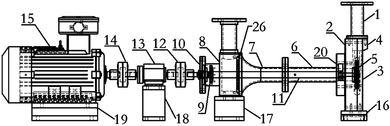 Flowing observation device for internal gas-liquid phase of centrifugal pump