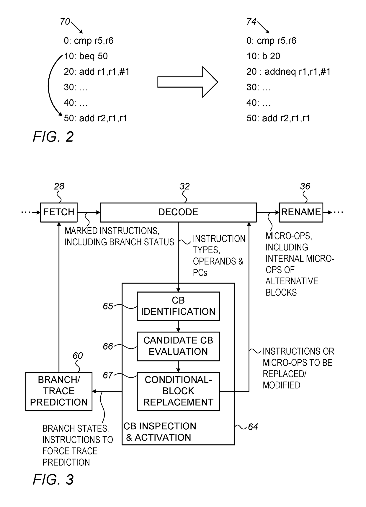 Hardware-based run-time mitigation of conditional branches