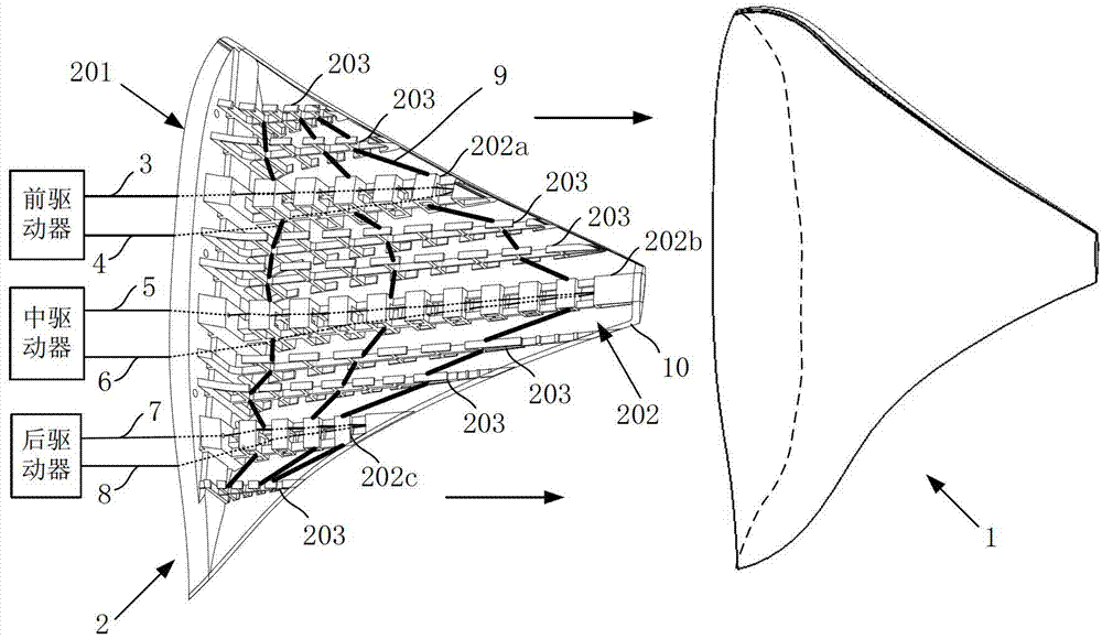 Bionic cow-nosed ray oscillating pectoral fin driven by wires of large-deformation flexible mechanism