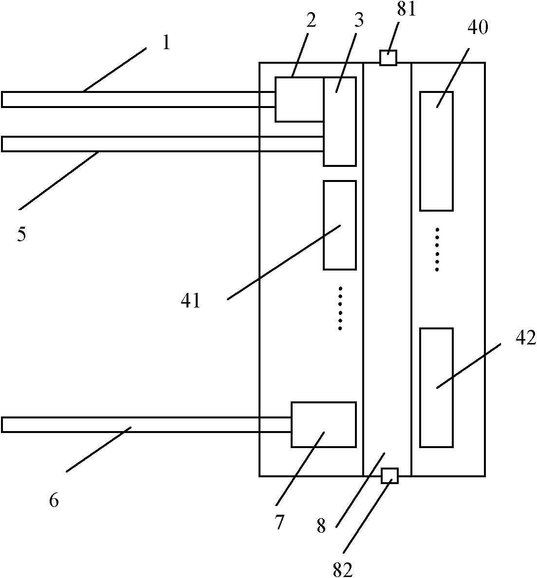Detection head of spectrophotometer